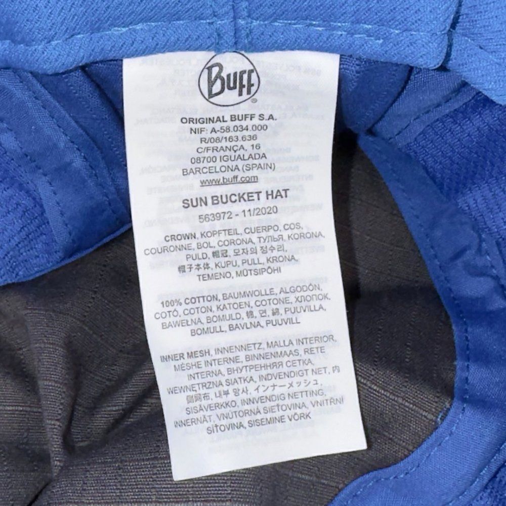 Buff Sun Bucket Outdoor Hat Hak Blue / Grey Large / Extra Large NWT - Picture 7 of 8